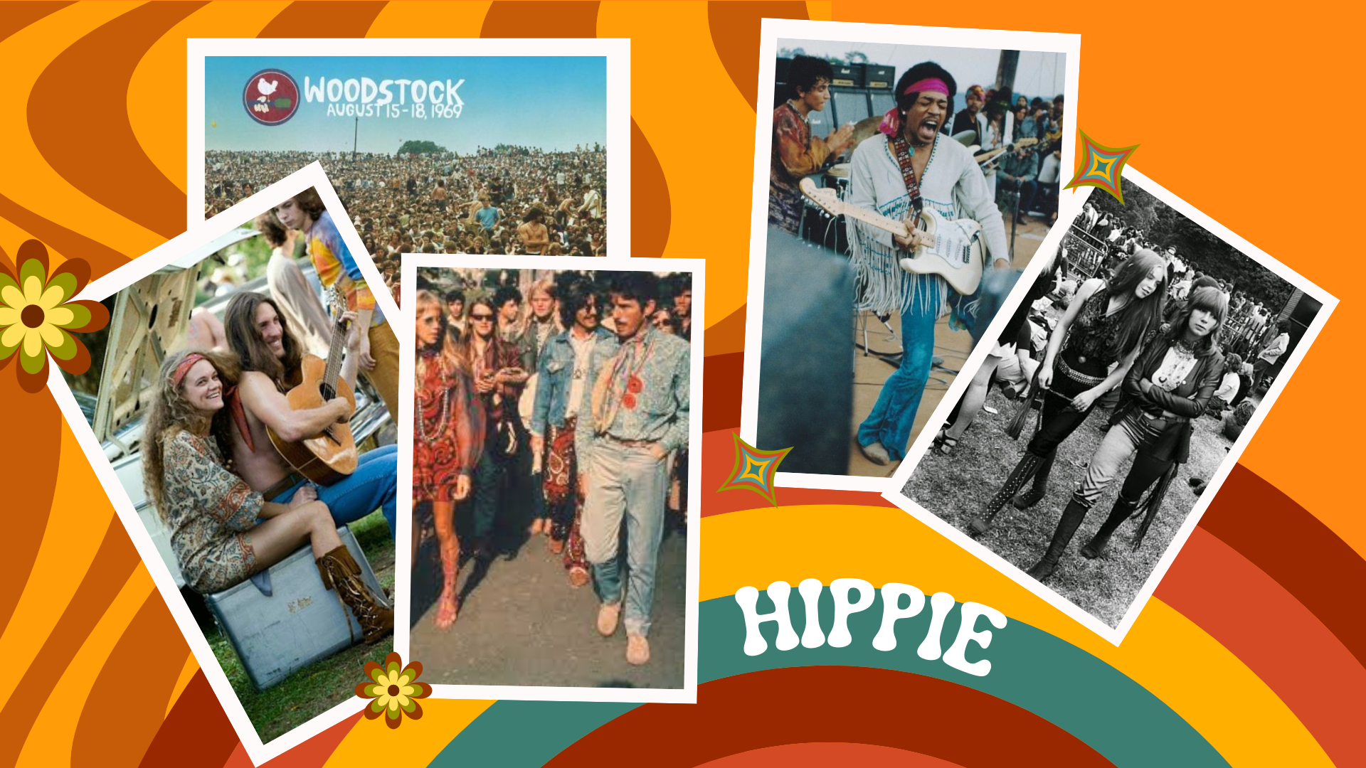 Peças jeans no movimento Hippie
